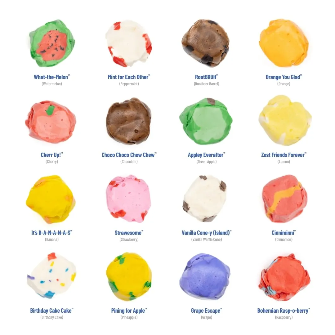 Taffy Shop "Favorites Mix" Salt Water Candy, Assorted Bulk Flavors of Saltwater Taffy, Unique Themed Gourmet Taffy - Family (32oz)