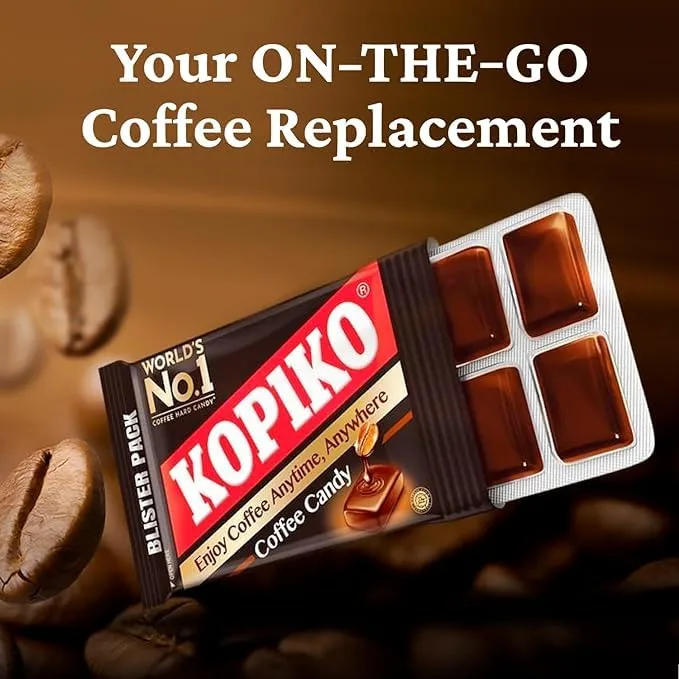 Kopiko Coffee Candy Your Take-Out Pocket Coffee for Every Occasion Hard Candy Made from Indonesia’s Coffee Beans — Contains Real Coffee Extract for Better Taste (Pack of 4)
