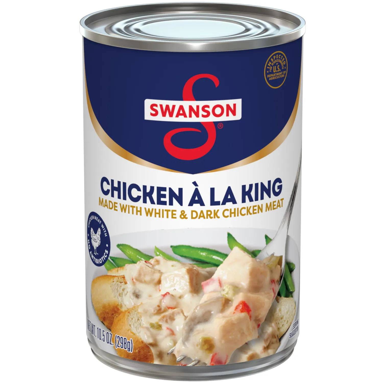 Swanson Canned Chicken a la King With White and Dark Chicken Meat, 10.5 OZ Can