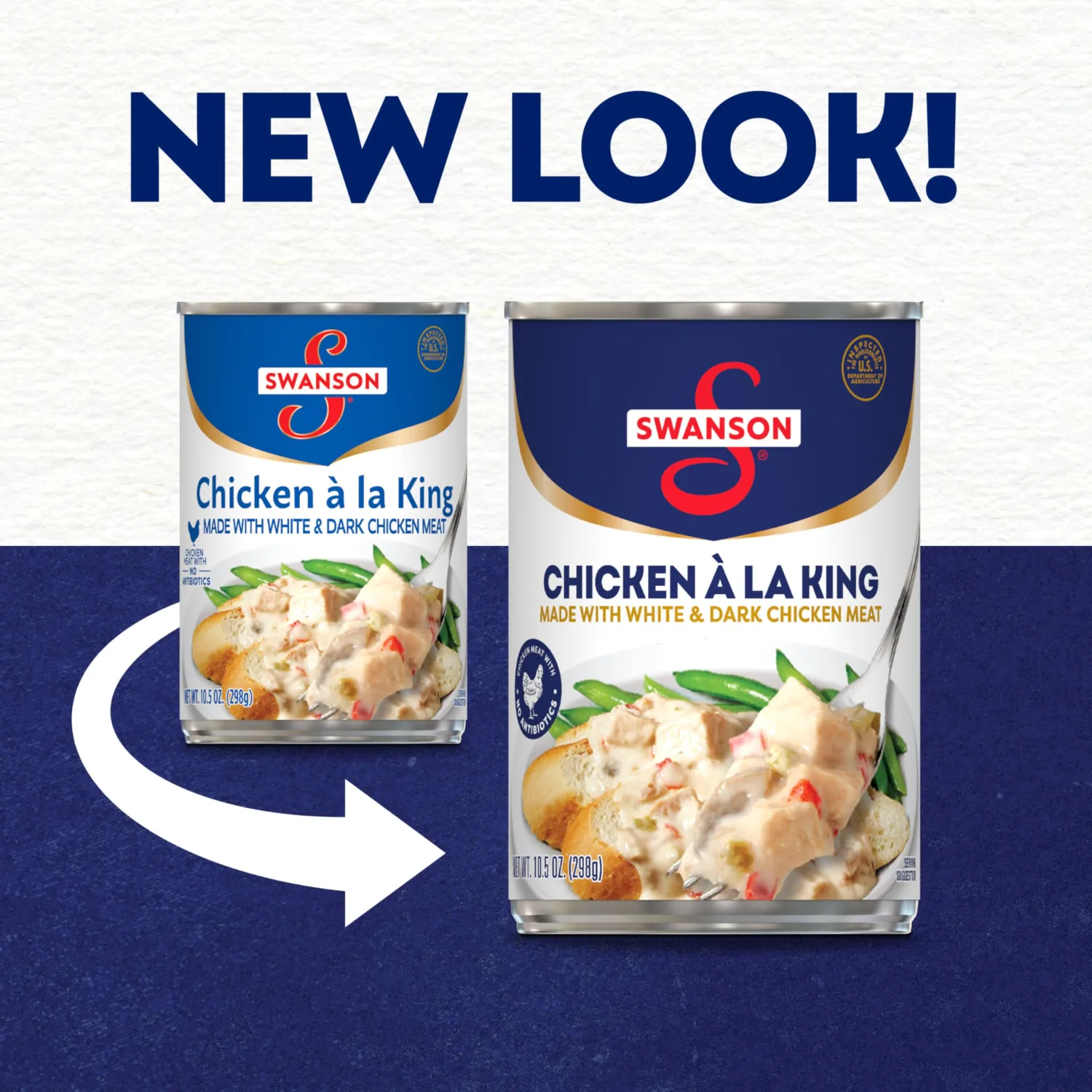 Swanson Canned Chicken a la King With White and Dark Chicken Meat, 10.5 OZ Can