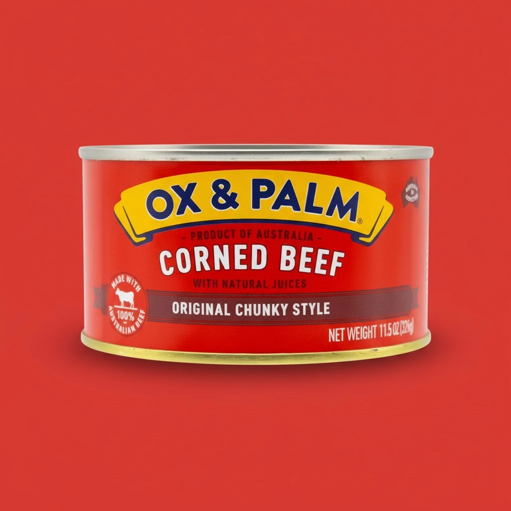 Ox & Palm Corned Beef Original Chunky Style, 11.5 Ounce (Pack of 12)