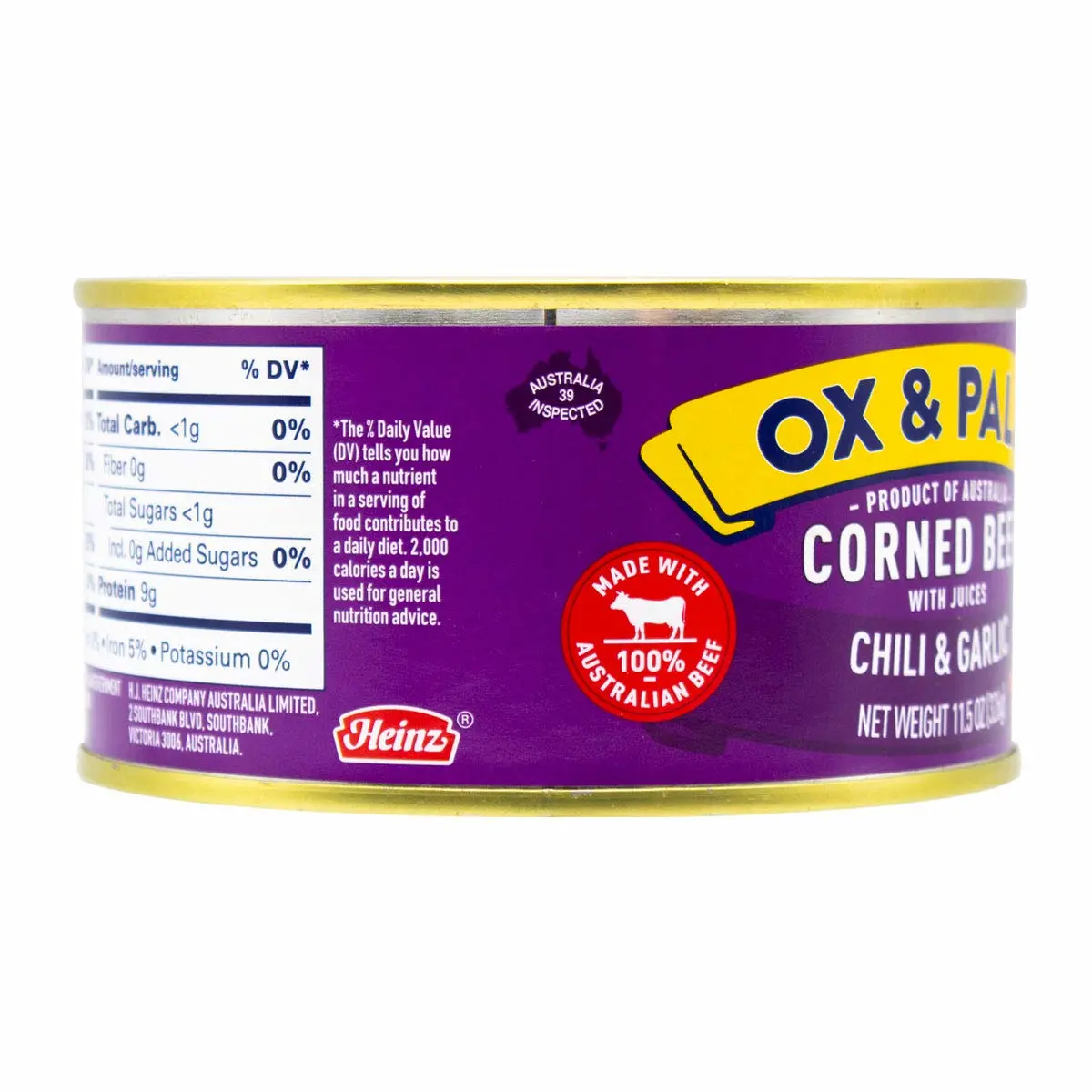 Ox & Palm Corned Beef Flavored, Chili & Garlic, 11.5 Ounce (Pack of 2)