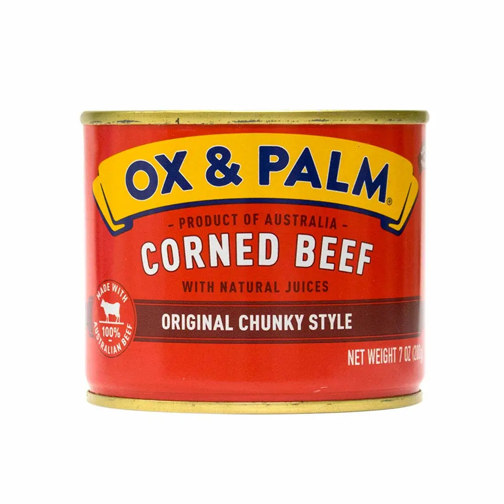 Ox & Palm Corned Beef, Original Chunky Style, 7 Ounce (Pack of 1)