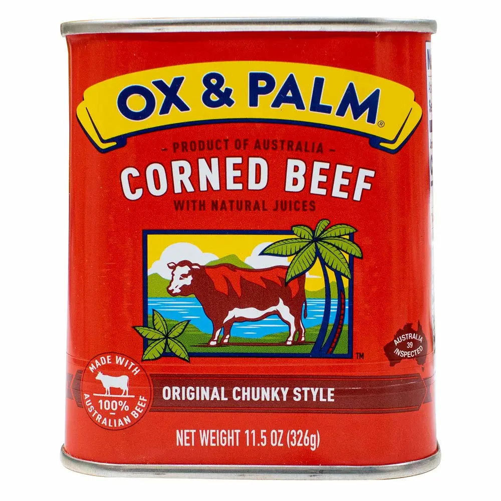 Ox & Palm Corned Beef Chunky Style, Original, 11.5 Oz (Pack of 1)