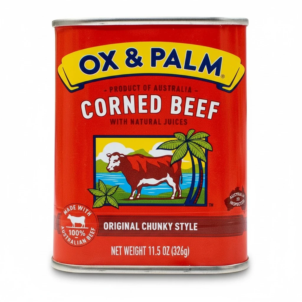 Ox & Palm Corned Beef Chunky Style, Original, 11.5 Oz (Pack of 1)