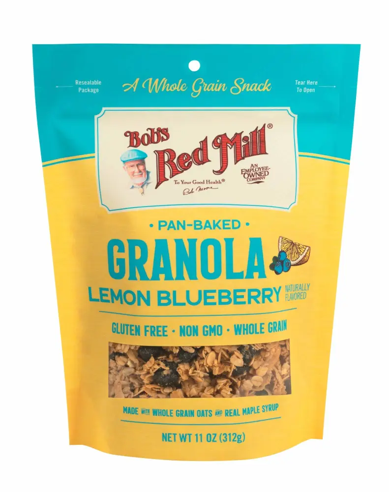 Bob’s Red Mill Lemon Blueberry Homestyle Granola, 11 Ounce Bag (Pack of 1), Certified Gluten Free, Non-GMO, Whole Grain