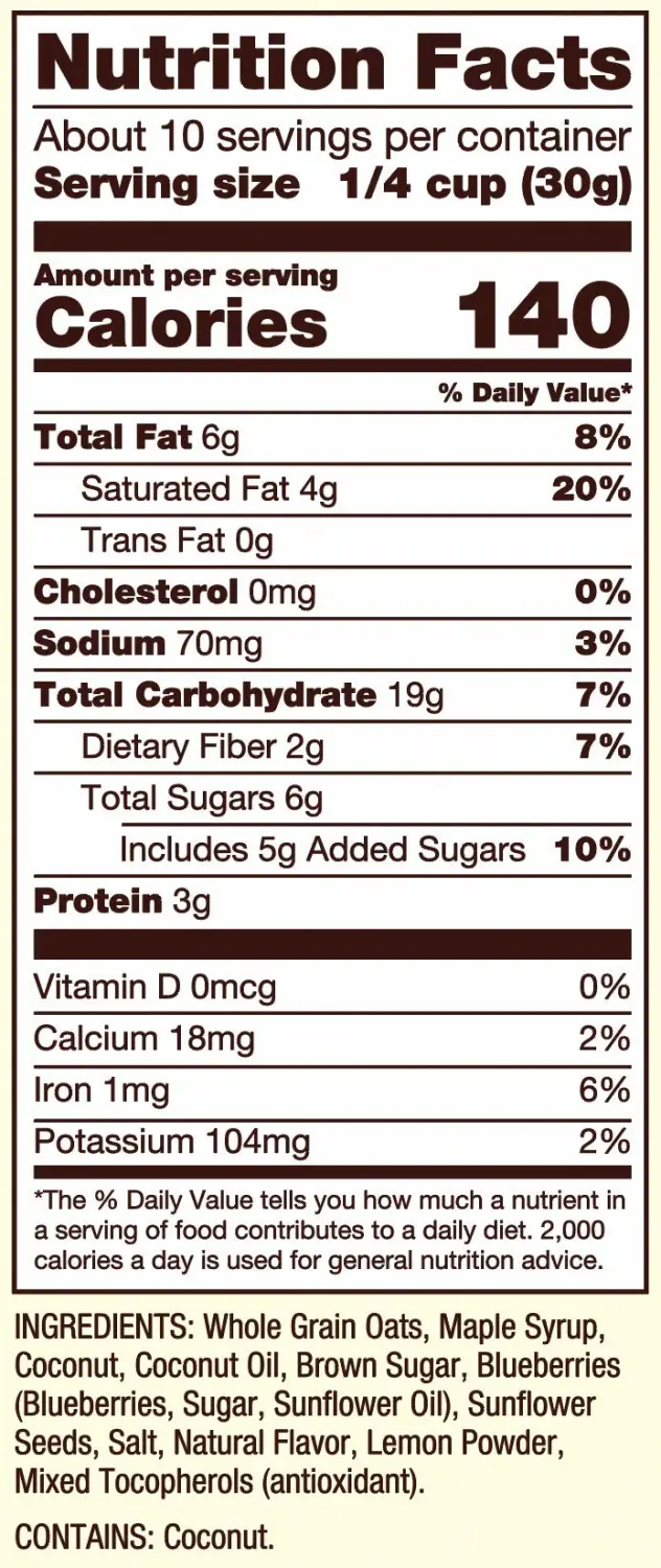 Bob’s Red Mill Lemon Blueberry Homestyle Granola, 11 Ounce Bag (Pack of 1), Certified Gluten Free, Non-GMO, Whole Grain