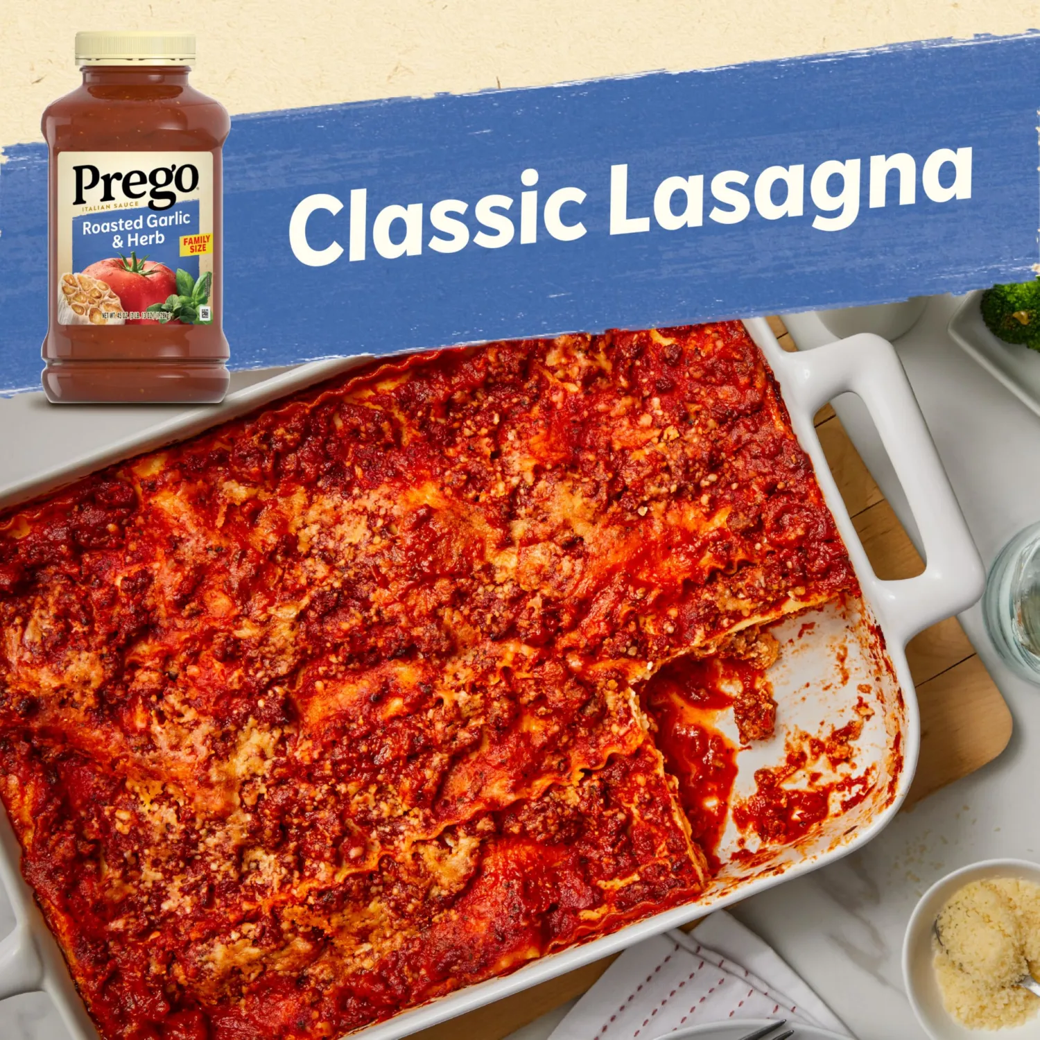 Prego Roasted Garlic and Herb Pasta Sauce, 45 oz Jar