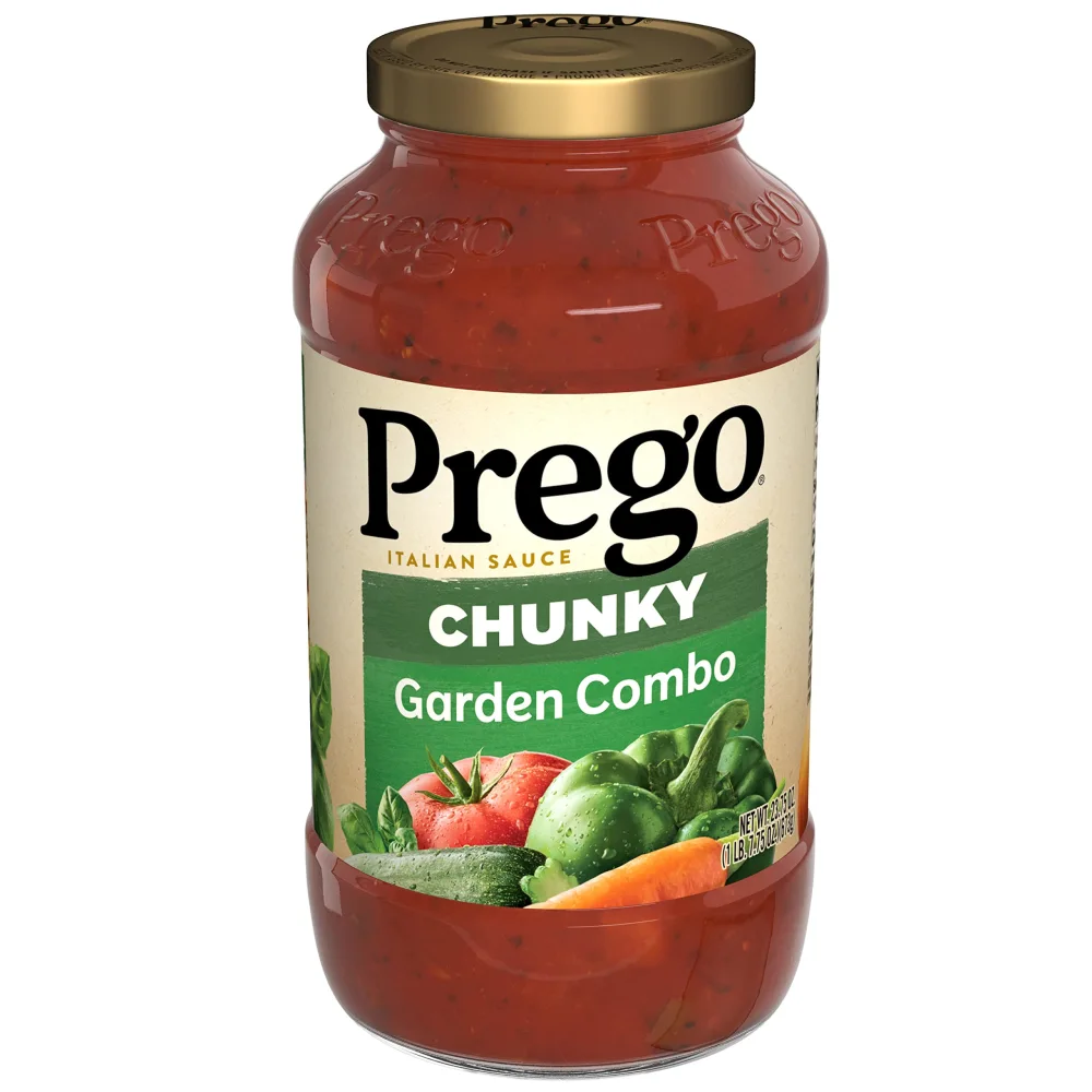 Prego Chunky Garden Combo Pasta Sauce, 23.75 Oz Jar