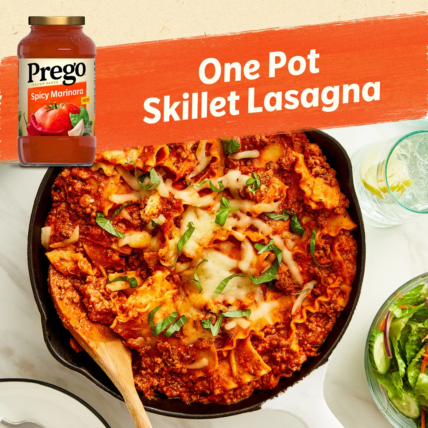 Prego Spicy Marinara Pasta Sauce, 24 oz Jar