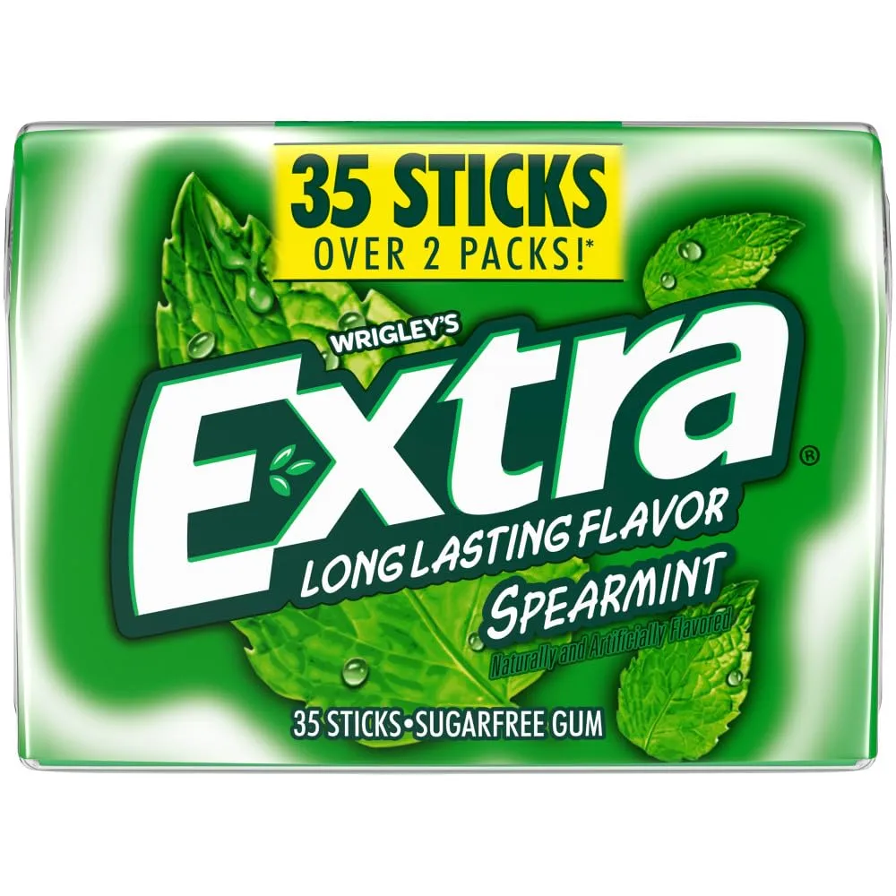 Extra Spearmint St. Patrick's Day Sugar Free Chewing Gum - 35 Sticks