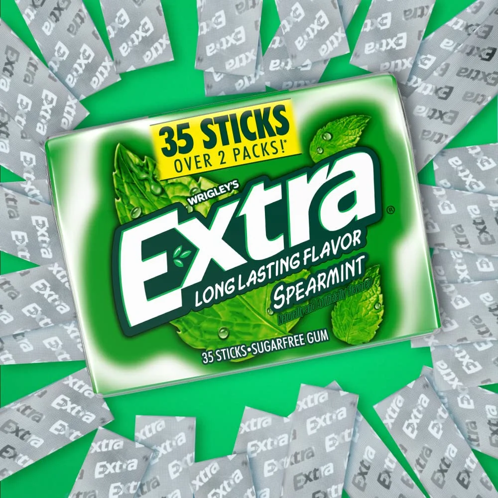 Extra Spearmint St. Patrick's Day Sugar Free Chewing Gum - 35 Sticks