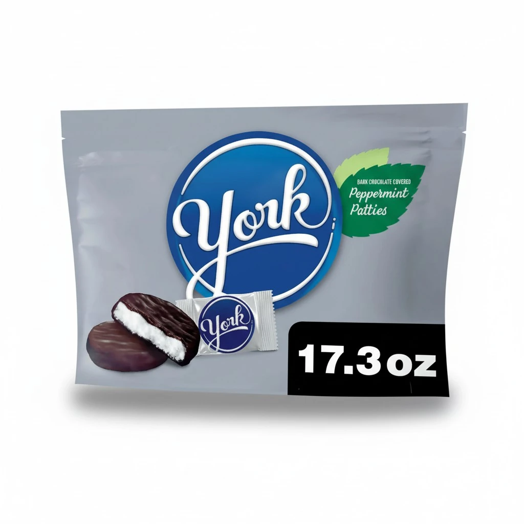 YORK Dark Chocolate Peppermint Patties, Candy Family Pack, 17.3 oz