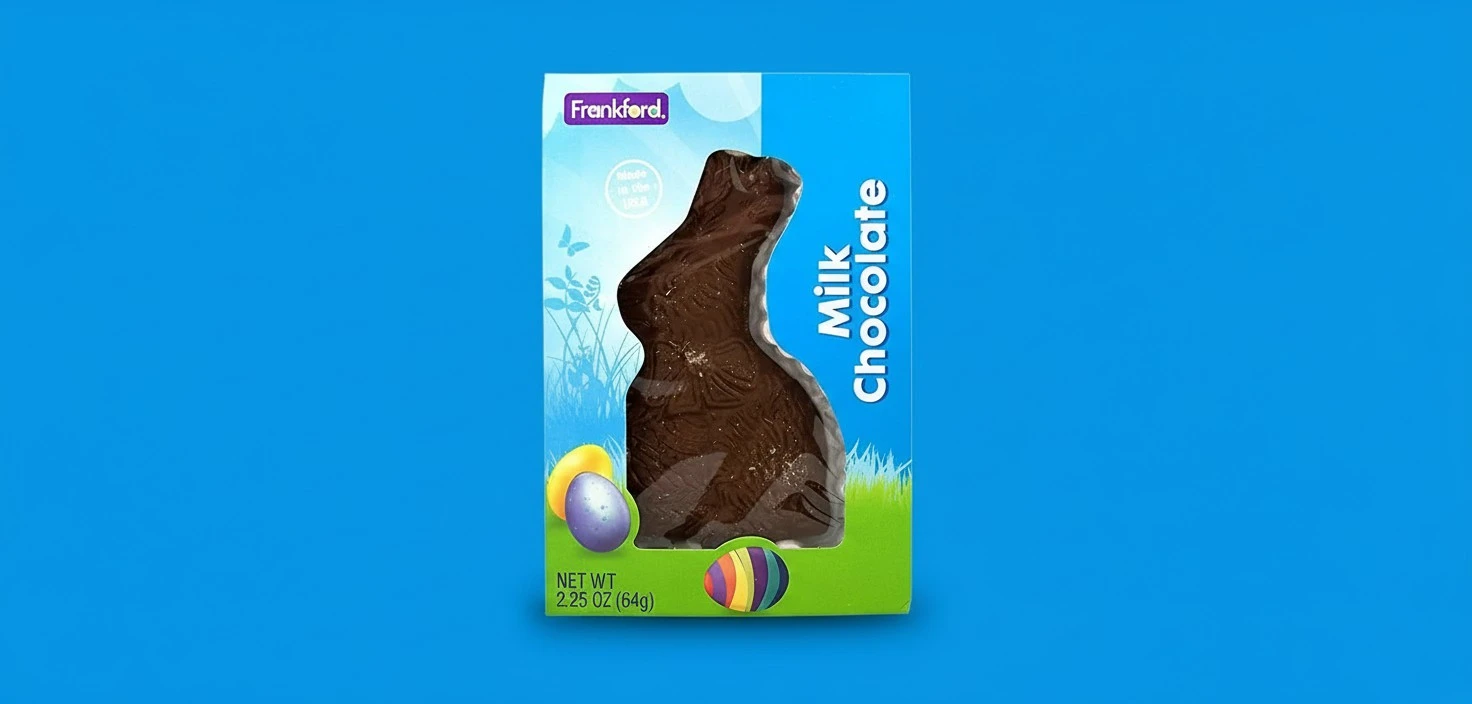 Solid Milk Chocolate Easter Bunny Rabbit, 2.25 Ounce, Pack of 3