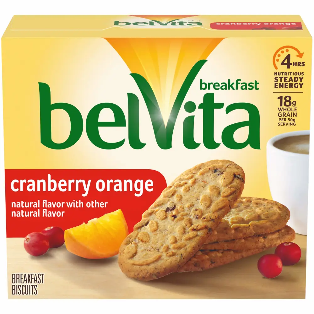 belVita Cranberry Orange Breakfast Biscuits, 5 Packs (4 Biscuits Per Pack),1.76 Ounce (Pack of 5)