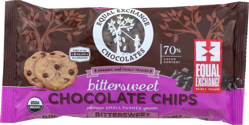 Equal Exchange Organic Bittersweet Chocolate Chips, 10 Ounce