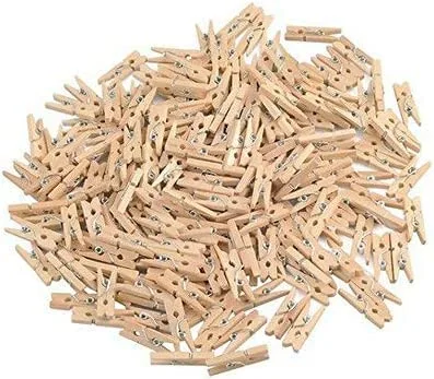 GCA DIY Wooden Pins for Scrapbooking Wood Crafts, Mini Clothespins 100 Per Pack 1"