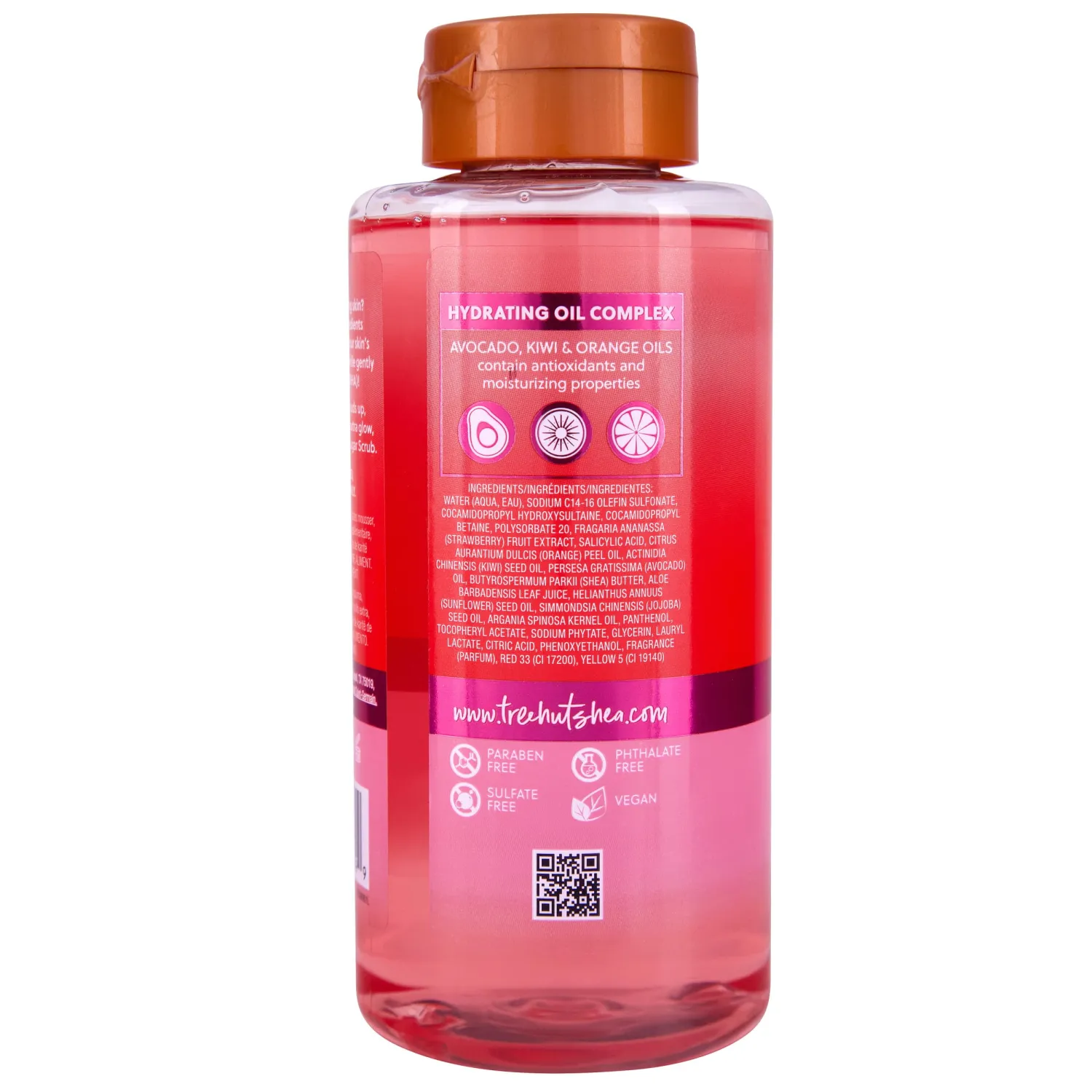 Tree Hut Strawberry Foaming Gel Wash | Cleanse & Soothe Skin Without Stripping Moisture | Made with our Hydrating Oil Complex | 18 fl oz.