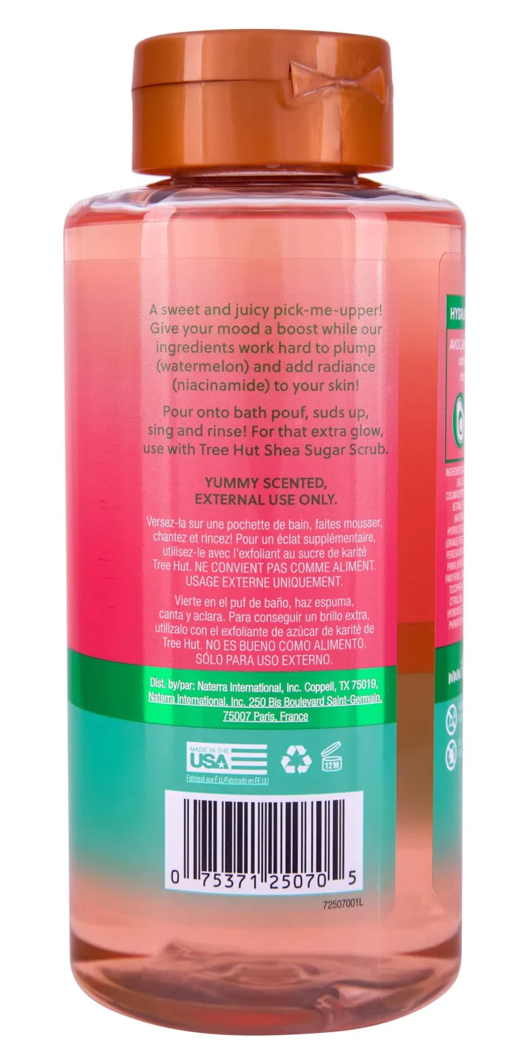 Tree Hut Watermelon Nourishing, Moisturizing & Hydrating Foaming Gel Wash, 18 oz.