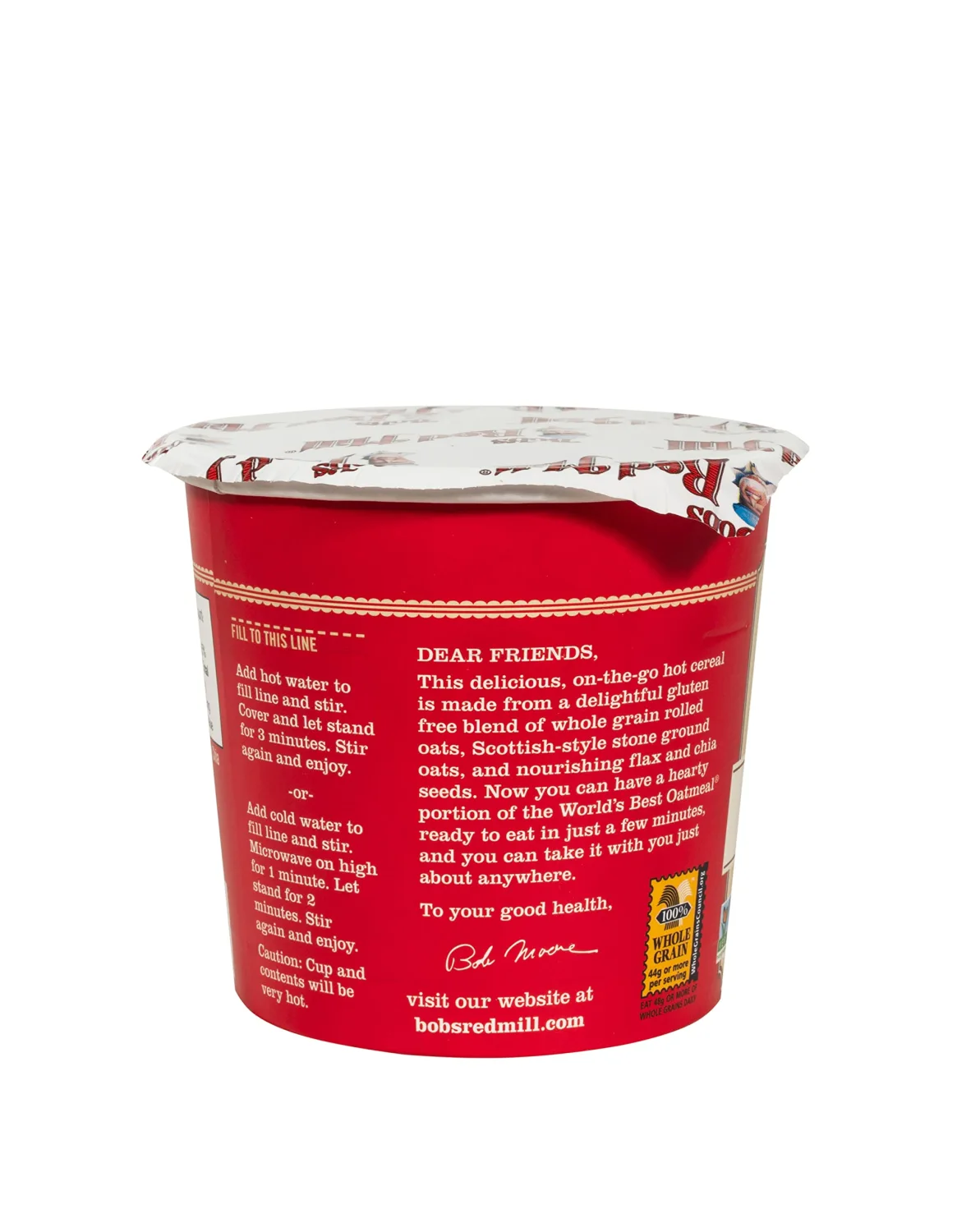 Bob's Red Mill Gluten Free Oatmeal Cup, Apple & Cinnamon (Single)