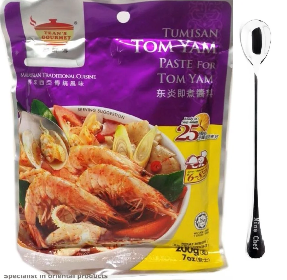 Tean's Gourmet Malaysian Traditional Cuisine Tumisan Tum Yam Paste (1 Pack) + One NineChef Spoon