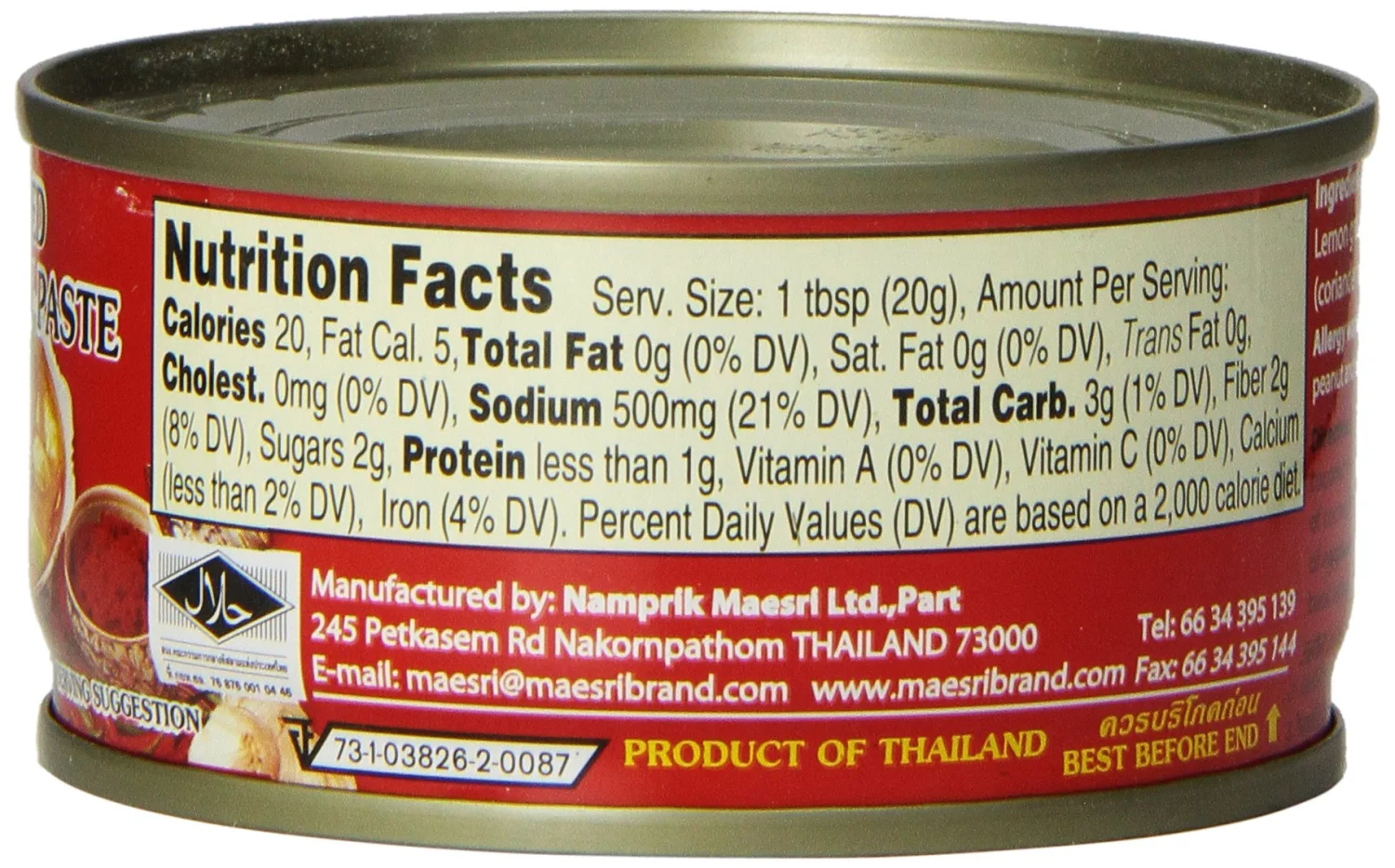 Maesri Red Curry Paste, 4-Ounce (Pack of 6)