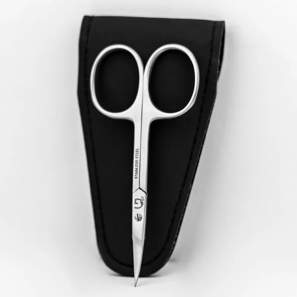 Cuticle Scissors Curved - Professional Stainless Steel Grooming scissors for Eyebrow, Mustache, Nose Hair, Eyelash, Dry Skin - Manicure Scissors (Cuticle Scissors)