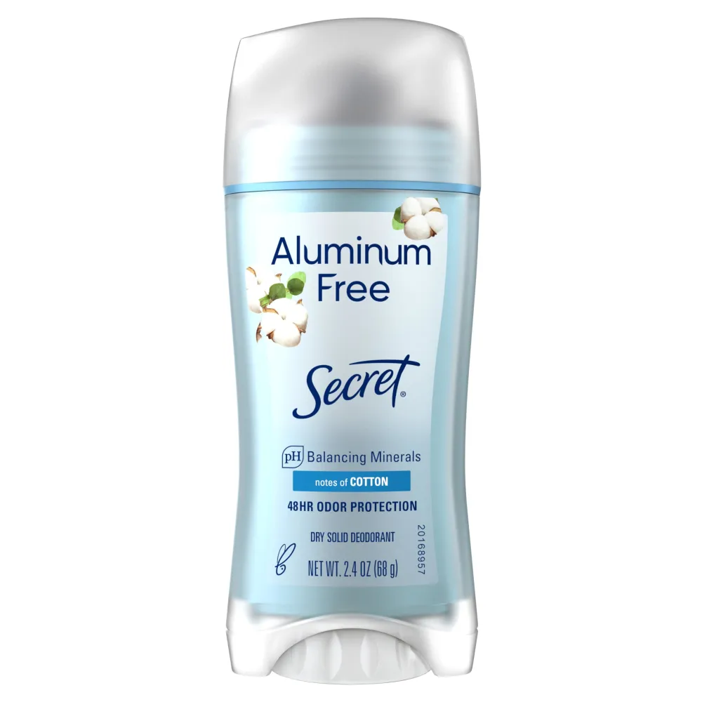 Secret Aluminum Free Deodorant for Women, Cotton Scent, 2.4 oz