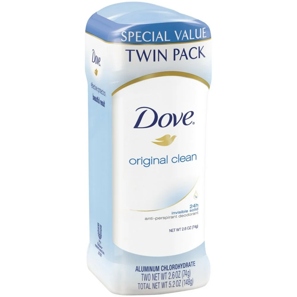 Dove Antiperspirant Deodorant 24-hour Sweat Protection Original Clean Deodorant for Women 2.6 oz, 2 Count