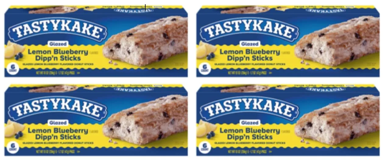 TastyKake Glazed Lemon Blueberry Dipp'n Sticks - 4 Pack