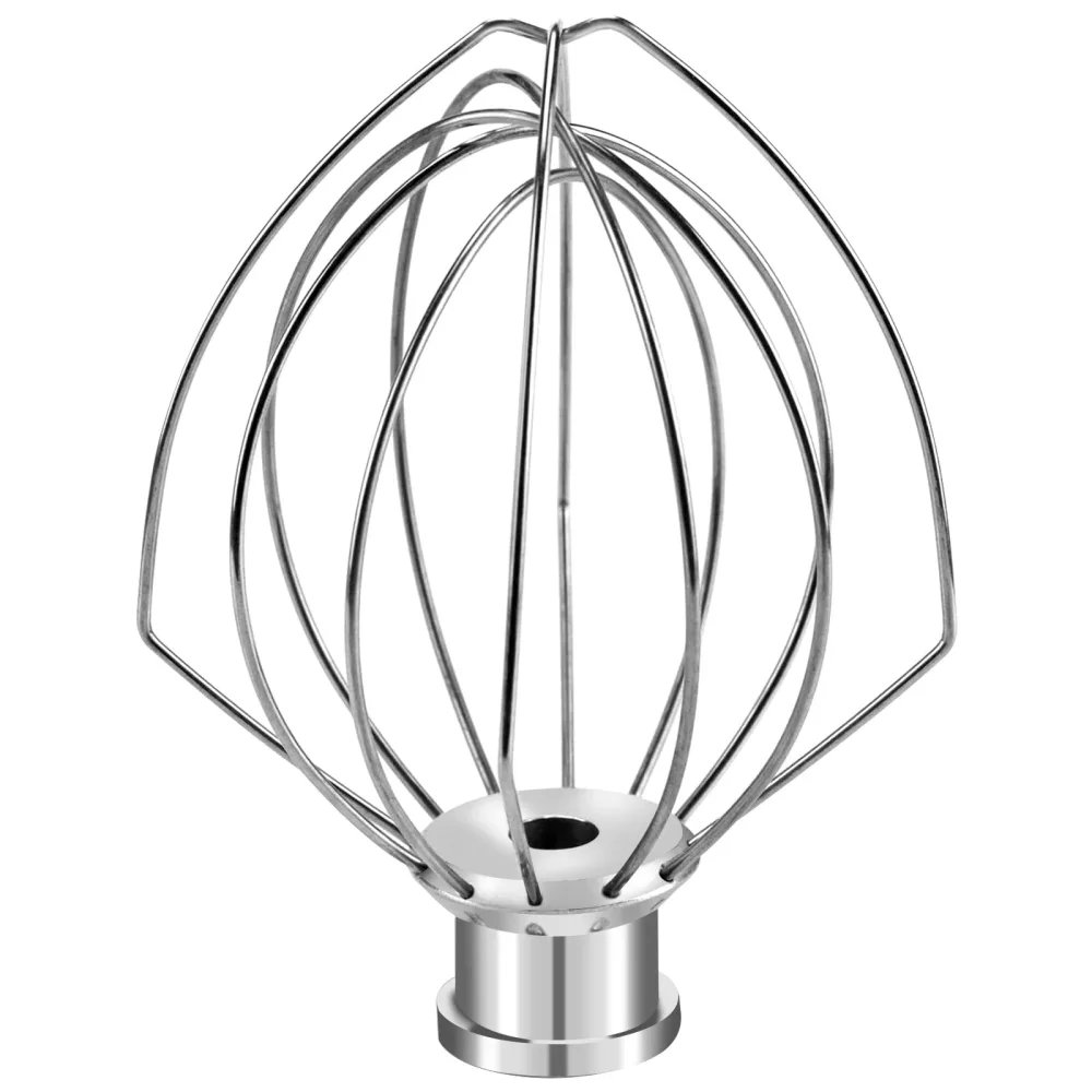 Kitchen Mixers Aid K45WW 6-Wire Whip Whisk Fits For 4.5-5QT Title-Head Stand Mixer K45 KSM90,Stainless Steel,Egg Cream Stirrer,Cakes Mayonnaise Whisk by Sikawai