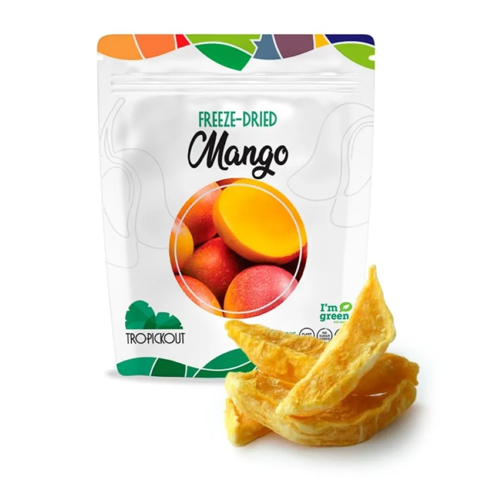 TROPICKOUT Freeze Dried FRUIT Snacks-Experience the Sugar-Free Fruit, Tasty and Healthy, Gluten-Free, Lactose-Free Goodness in Every Quick Snacks (1.7 oz/Mango)