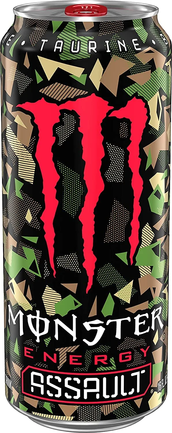 4 Pack - Monster Assault Energy Drink - 16oz.