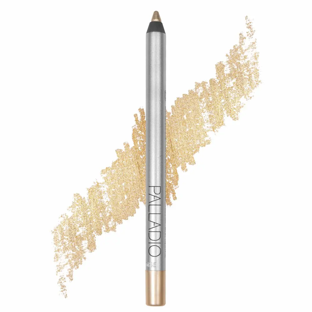 Palladio Precision Eyeliner, Silicone Based, Rich Pigment, Gentle Application, Dramatic Smoky Effect to Soft Everyday Wear, Sensitive Eyelids, Sets Itself, Can be Sharpened, Champagne