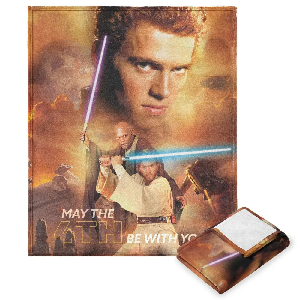 Northwest Star Wars Silk Touch Throw Blanket, 50" x 60", OBI Wan's Force