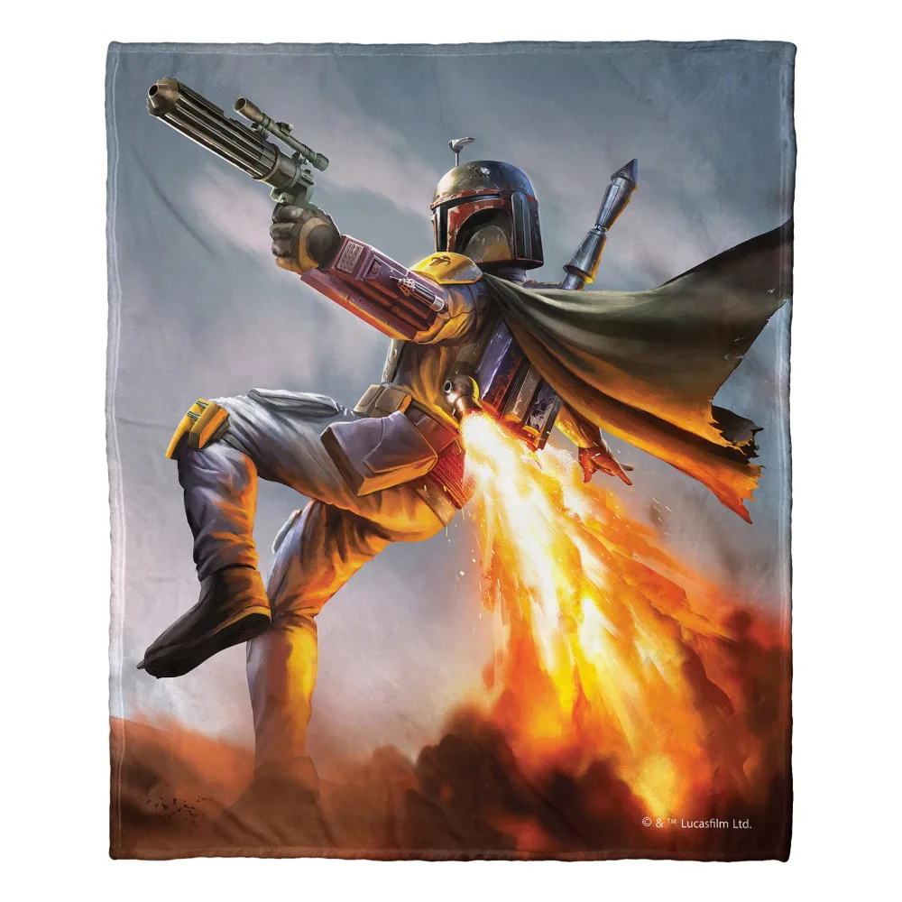 Northwest Star Wars Silk Touch Throw Blanket, 50" x 60", Boba Blast