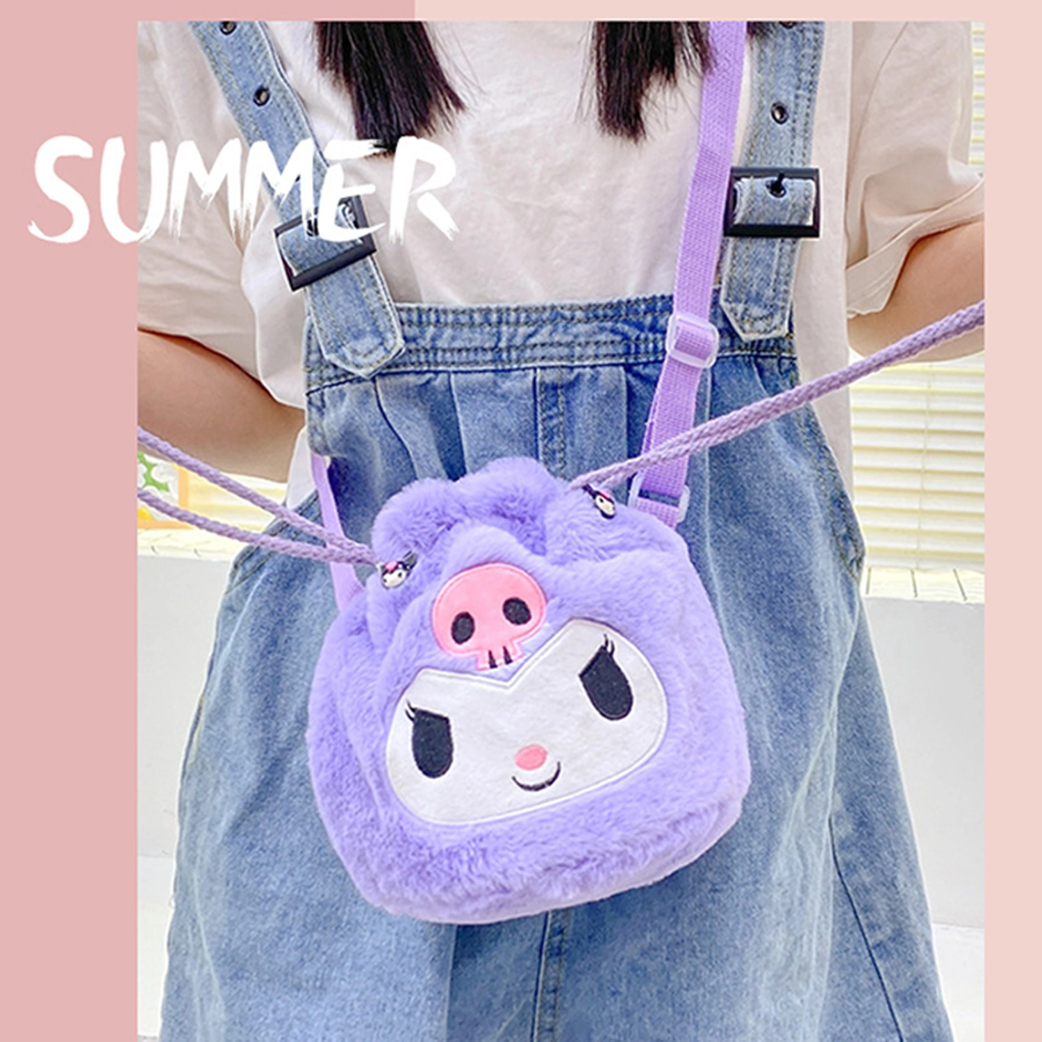 Cartoon Shoulder Bag Large Capacity Crossbody Bag for Women Girl
