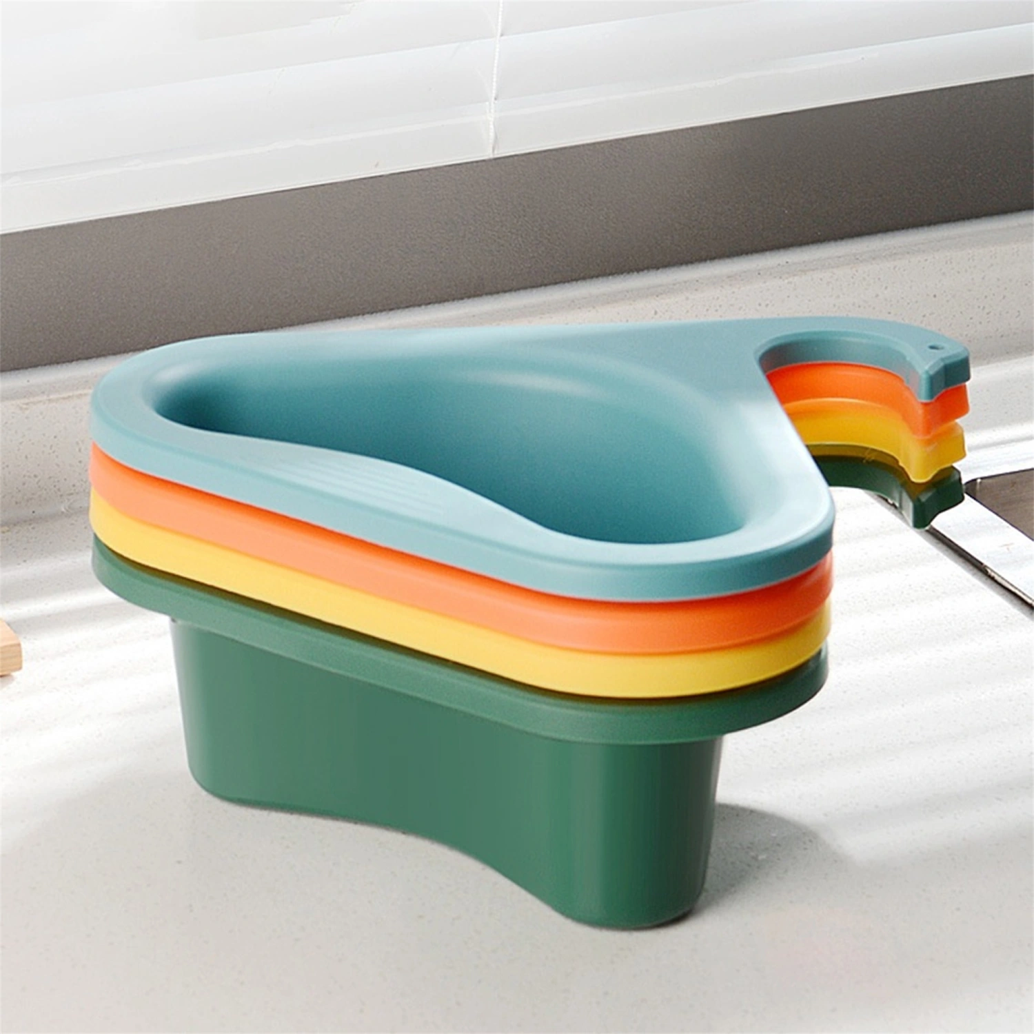 Kitchen Sink Sponge Holder Swan Hanging Sink Organizer with Drain Hole