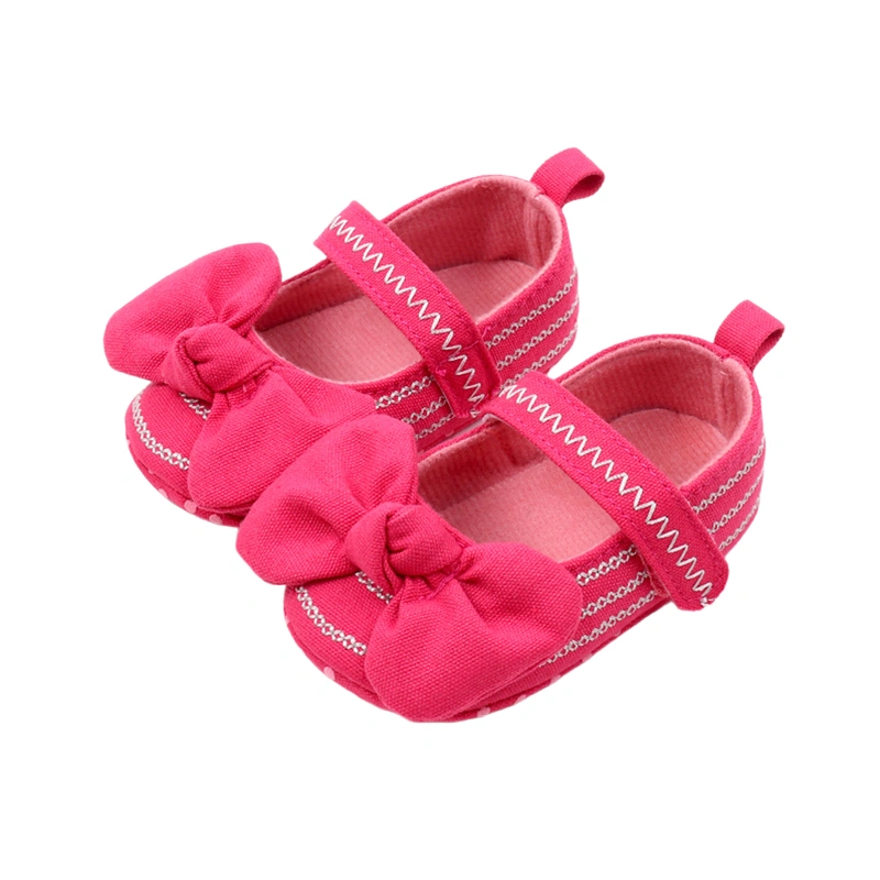 Baby Girl Bow Flats Infant Cloth Walker Crib Shoes for Party