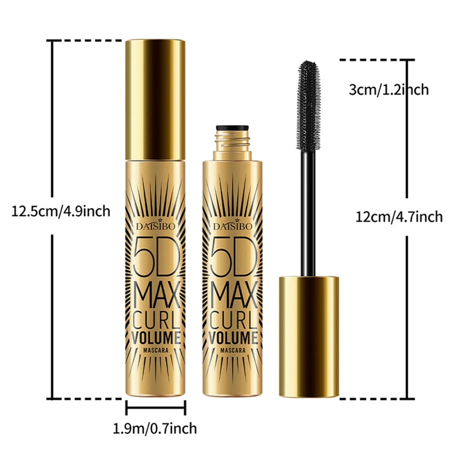 5D Mascara Waterproof Long Lasting Smudge Proof Mascara for Party