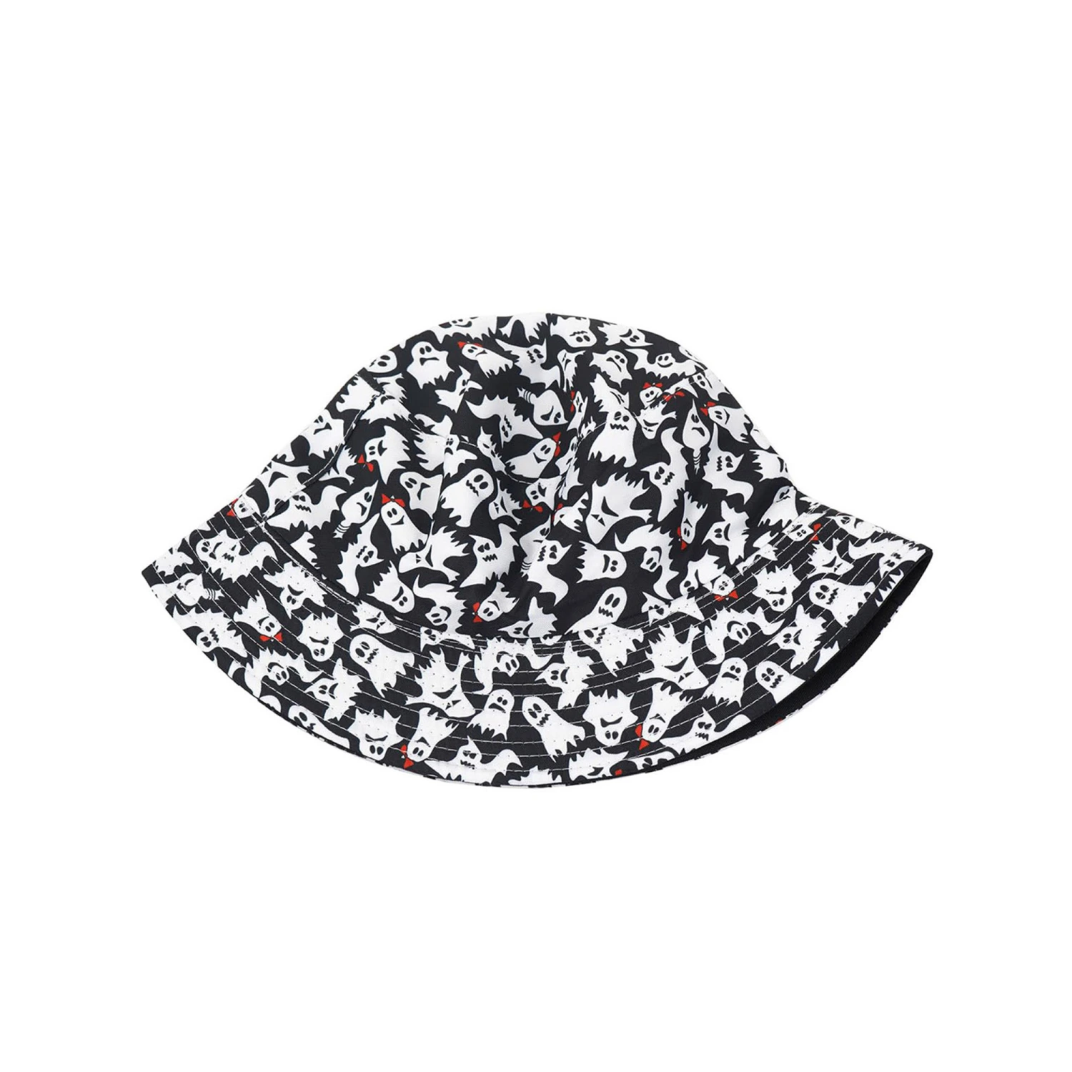 Women Halloween Bucket Hat Pumpkin/Skull/Ghost Print Basin Hat