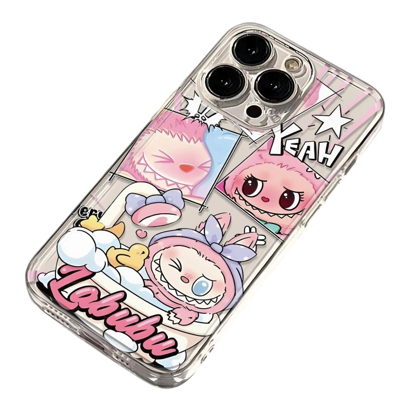 Clear Phone Case Cartoon Print Protective Phone Cover for iPhone 15