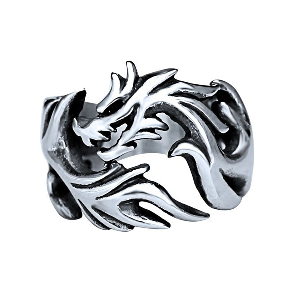 Mens Dragon Ring Punk Style Adjustable Open Band Ring Jewelry 