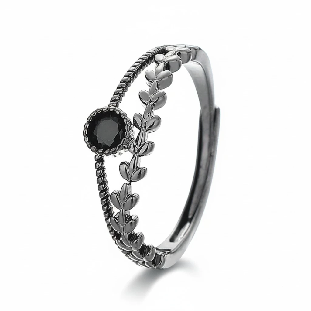 Women Ring, Dual Layer Adjustable Ring Wheat Jewelry Birthday Gift