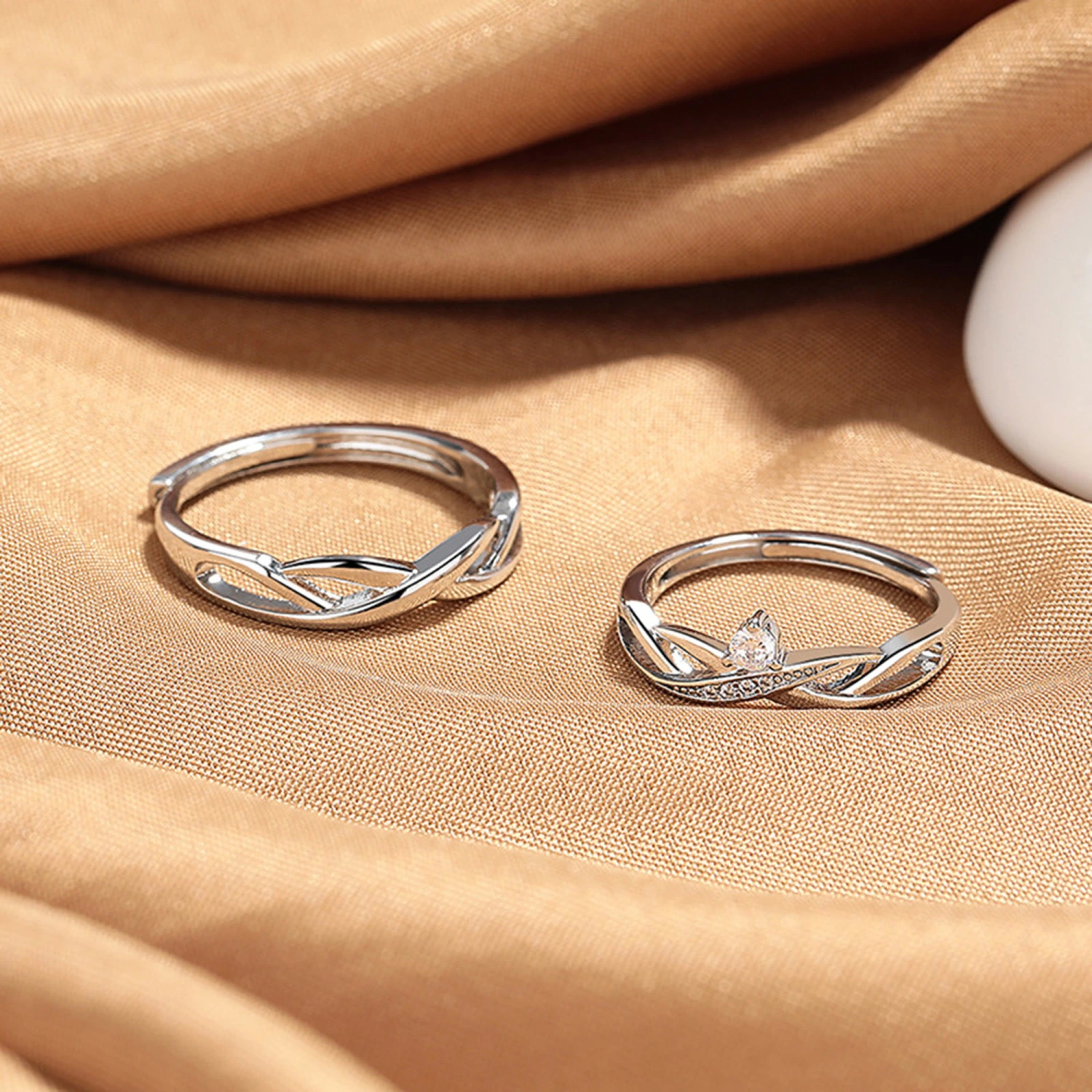Matching Rings for Couples Personalized Cubic Zirconia Promise Rings