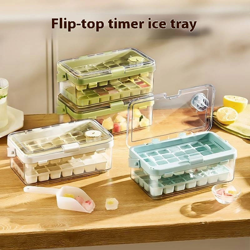 Food Grade Ice Maker Double-layer Push-type Silicone Ice Tray