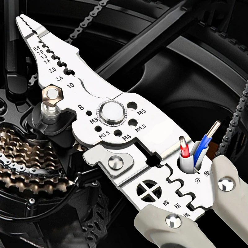Wire Crimper Cable Cutter Adjustable Automatic Wire Stripper Multifunction