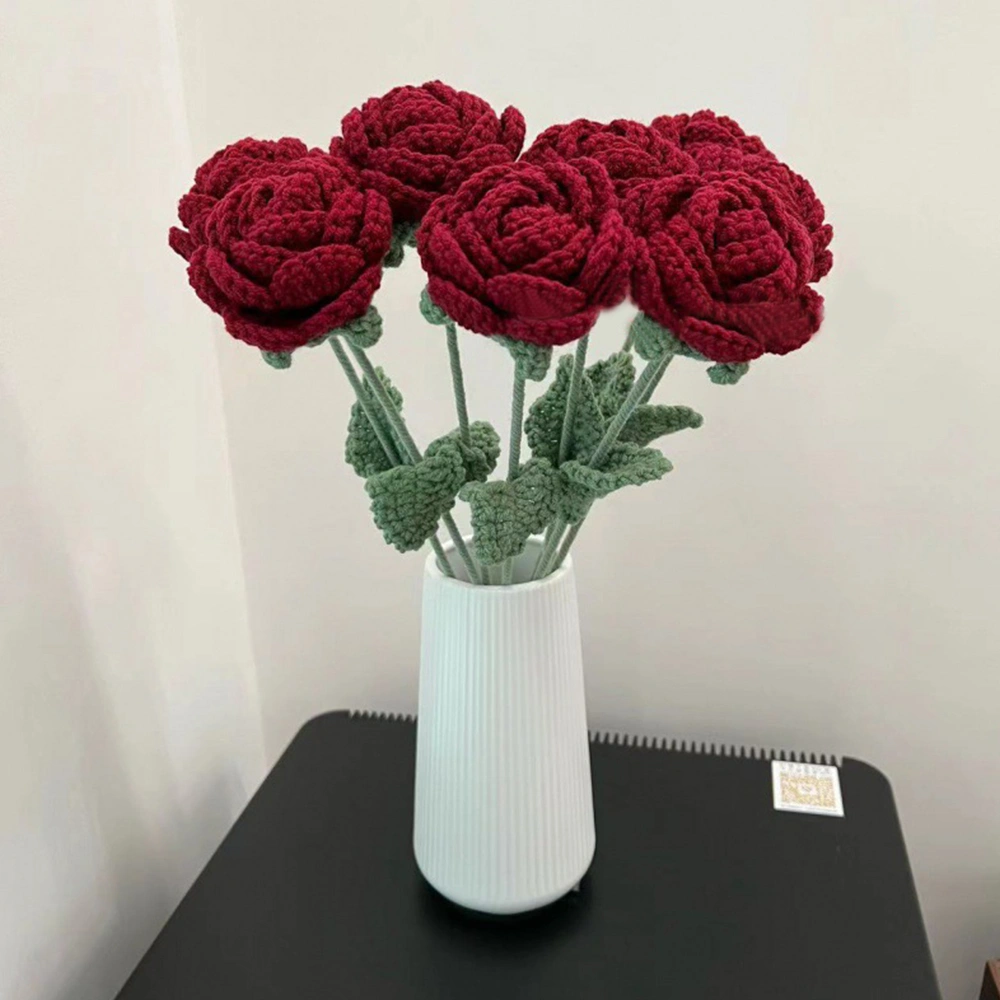 Wool Rose Shape Living Room Decoration