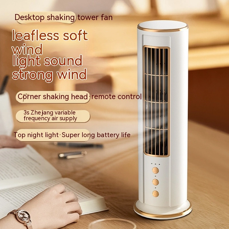 Multifunctional Night Light Tower Fan Usb Portable Rechargeable Small Fan