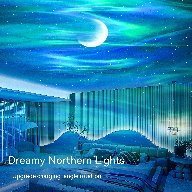 Northern Lights Starry Sky Projector Small Night Lamp Bedroom Atmosphere